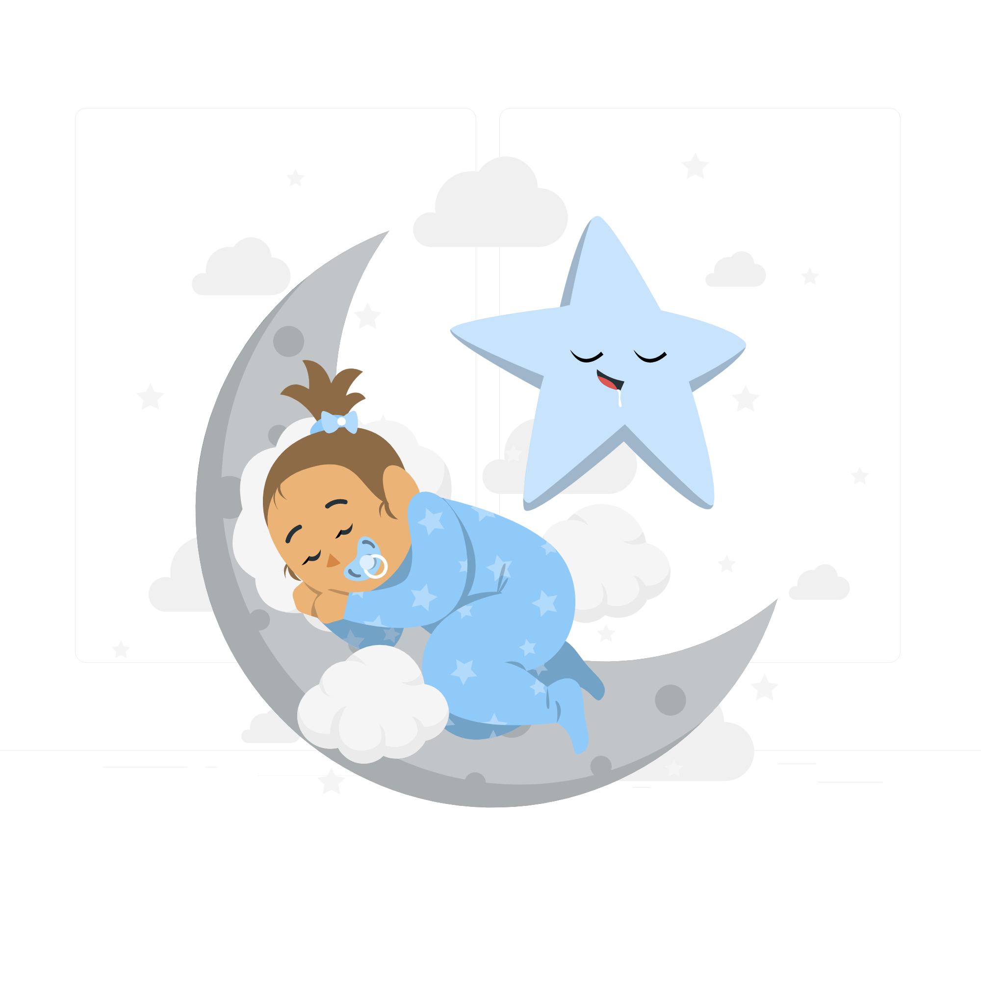 Drawing of a sleeping baby